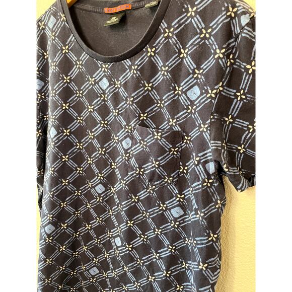 Scotch & Soda Womens Dark Blue Printed Short Sleeve Crew Neck Tee W/ Pocket Med - Picture 2 of 10